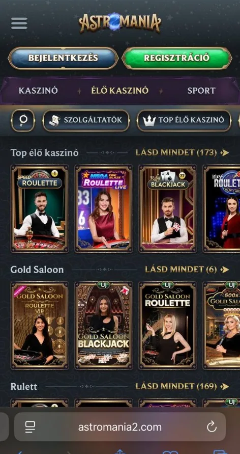 Astromania mobil nézet 3